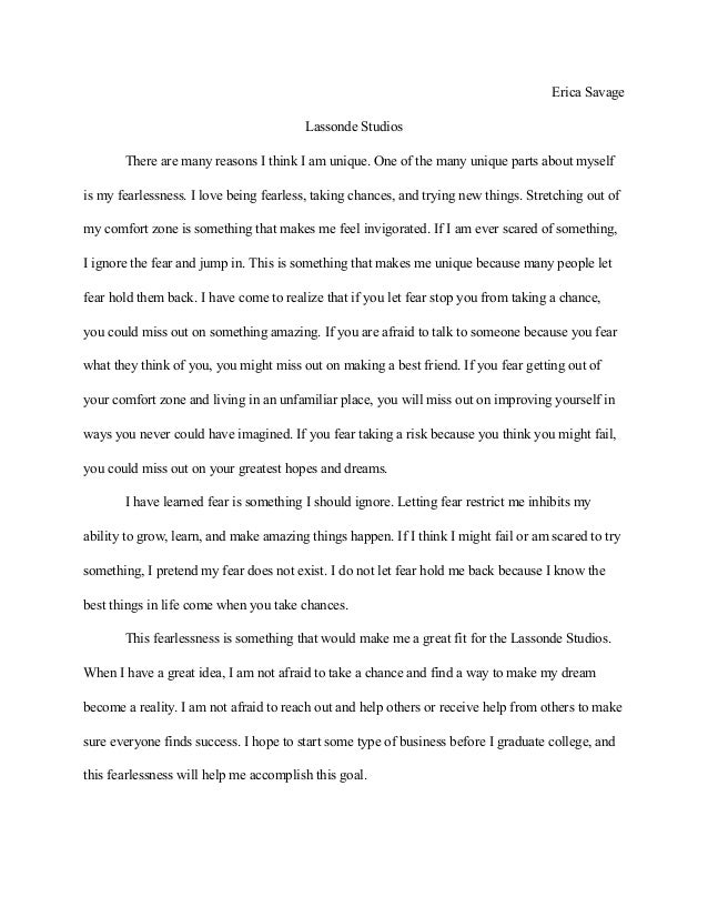 what makes me unique essay for colleges Essay on why i am unique